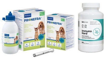 Virbac Pronefra 180ml & LAB-V Immuno Hard – Posilnenie imunity pre psov a mačky 90 kapsúl
