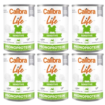CALIBRA Dog Life Sensitive Rabbit 6x400g