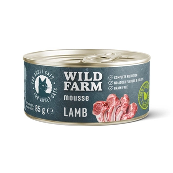 WILD FARM Mousse Lamb 80g - pena pre mačky bez obilnín