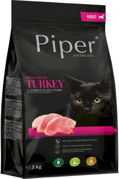 DOLINA NOTECI Piper Animals s morčacím mäsom pre mačky 3kg
