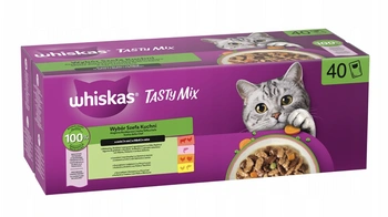 WHISKAS TASTY MIX mokré krmivo pre mačky Chef's Choice v omáčke 40 x 85 g