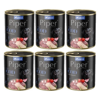 DOLINA NOTECI Piper pre psy s treskou a paradajkami 6x800g