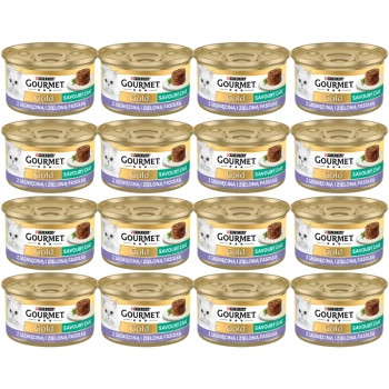 Purina Gourmet Gold Savoury Cake s jahňacím mäsom a zelenou fazuľkou 72x85g