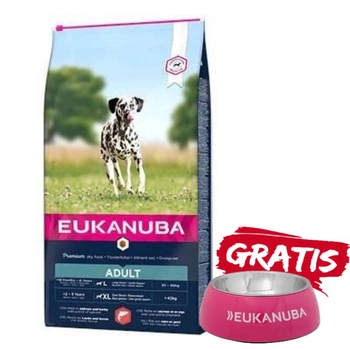 Eukanuba Adult Large Salmon&Barley 12kg + miska ZADARMO!