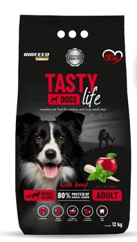 Tasty Dogs Life krmivo pre psov s hovädzím mäsom 12 kg (stredné a veľké plemená)