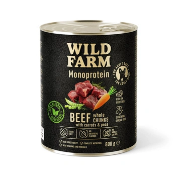 WILD FARM Monoprotein Beef 800g hypoalergénne krmivo pre psov