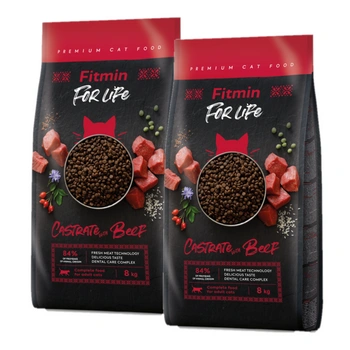 FITMIN Cat For Life Castrate  Beef 2x8kg