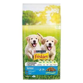 Friskies dog Junior s kuraťom a zeleninou s mliekom 15 kg