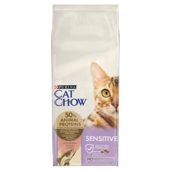 PURINA Cat Chow Sensitive s lososom 15kg