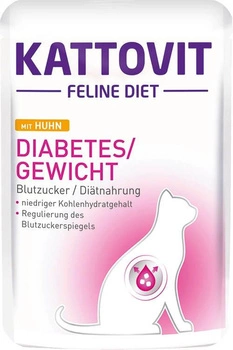 Kattovit Diabetes/Geating Chicken 85g vrecúško
