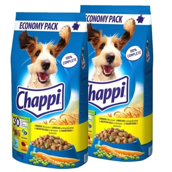 CHAPPI 2x9 kg - suché krmivo pre psov s hydinou a zeleninou