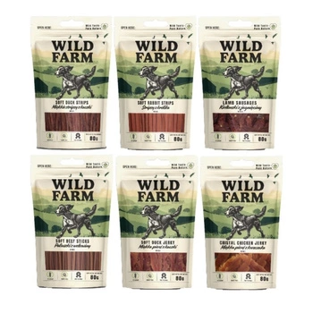 WILD FARM Mäkká zmes príchutí 6x80g psie maškrty