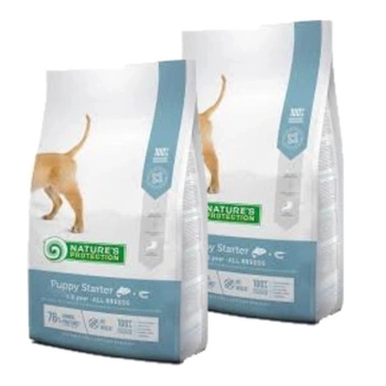 Krmivo pre šteniatka NATURES PROTECTION pre šteňatá s lososom a krilom pre všetky plemená 2x2 kg