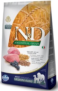 N & D LG Dog Adult Medium & Maxi Lamb & Blueberry 12 kg