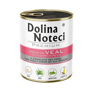 Dolina Noteci PREMIUM bohatá na teľacie mäso so zeleným hráškom 800g