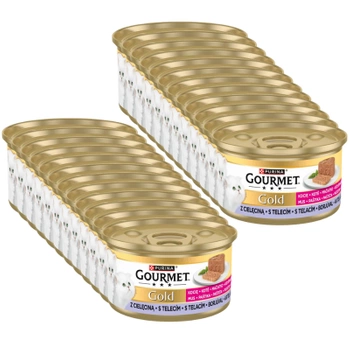 Purina Gourmet Gold Kitten pena s teľacím mäsom 24x85g