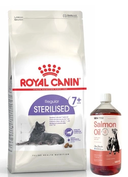 ROYAL CANIN  Sterilised +7 10kg + LAB V Lososový olej pre psov a mačky 1000ml