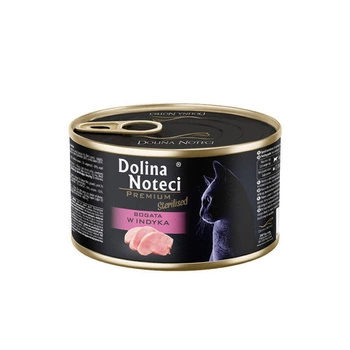 DOLINA NOTECI Premium Sterilizované pre mačky s vysokým obsahom morčacieho mäsa 185g