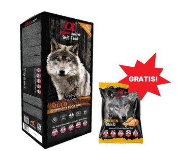 ALPHA SPIRIT MULTIPROTEIN krmivo pre psov 9kg + Pochúťka pre psa 50g GRATIS