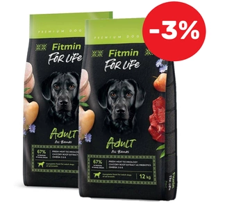 FITMIN For Life Adult All Breeds 2x12kg -3%