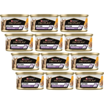 PRO PLAN Kitten Mousse s kuracím mäsom mokré krmivo pre mačiatka 12x85 g