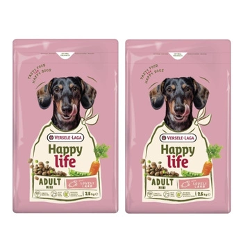 VERSELE-LAGA Happy Life Adult Mini Lamb 2x2,5 kg - krmivo pre dospelých a malých psov s jahňacím mäsom