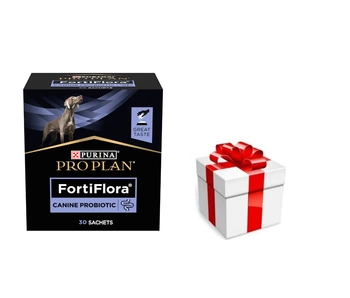 PRO PLAN FortiFlora Probiotický doplnok pre psov 30x1g + prekvapenie pre vášho psa GRATIS