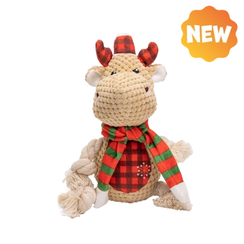 UNIQ PETS PLYŠOVÁ HRAČKA PRE PSOV PIŠKAJÚCICH Rudolf s pištičkou 27x12x12cm