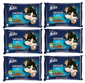 FELIX Fantastické príchute vidieka v želé z lososa a pstruha 12x(4x85g)