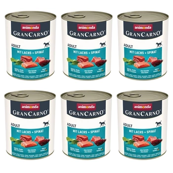 ANIMONDA GranCarno Adult Dog príchuť: losos + špenát 6x800g