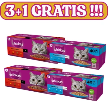WHISKAS Sáčky pre dospelých 120x85g + 40x85g ZADARMO