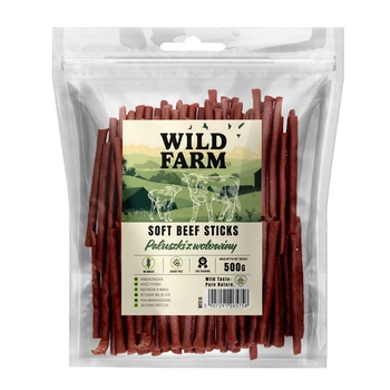Hovädzie tyčinky WILD FARM 500g psia maškrta