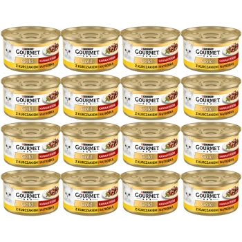 Purina Gourmet Gold kuracie mäso/pečeň v omáčke 48x85g