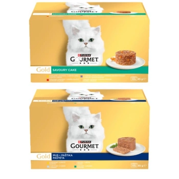 Purina Gourmet Gold krmivo pre mačky so zmesou príchutí 96 x 85 g