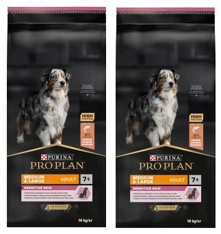 PRO PLAN Sensitive Skin Medium & Large Adult krmivo pre dospelých psov bohaté na lososa 2x14kg