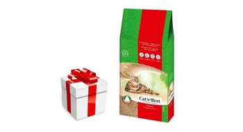 JRS Cats Best Eko Plus - hrudkujúca drevená podstielka 30l / 13kg + prekvapenie pre mačku ZDARMA