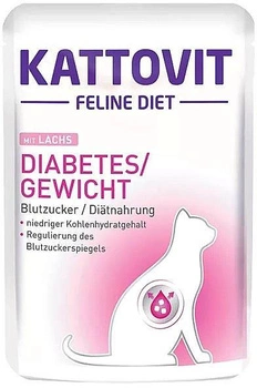 Kattovit Diabetes/Žravý losos 85g vrecúško