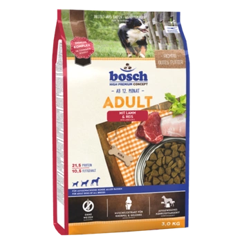 Bosch Adult Lamb & Rice, jahňacie mäso s ryžou (nová receptúra) 3kg