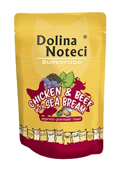 DOLINA NOTECI Superfood kuřecí a hovězí maso s dorádem 10x85g