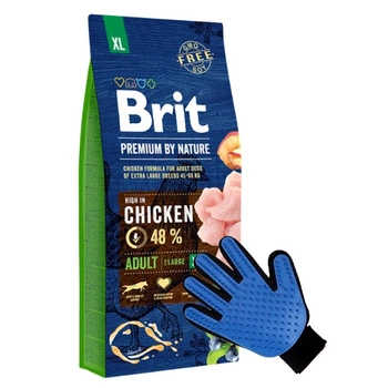 BRIT Premium By Nature Adult XL 15kg + ZADARMO česacia rukavica!
