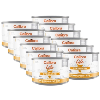 CALIBRA Cat Life Sterilizovaný moriak 12x200g