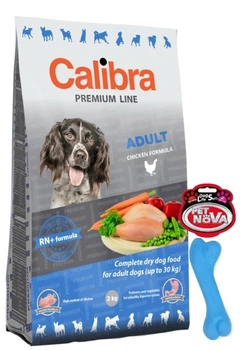 Calibra Premium Adult 12 kg + Pet Nova Dog Life Style Bone 12cm - hračka, hryzátko pre psa, v tvare kosti