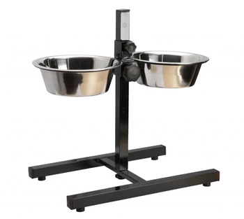 Misky na nastaviteľnom stojane 2 x 1,8 l s priemerom 21 cm