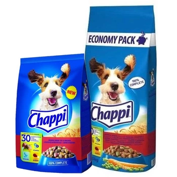 Chappi Beef & Poultry 13,5 kg & CHAPPI 9 kg - suché krmivo pre psov s hovädzím mäsom, hydinou a zeleninou