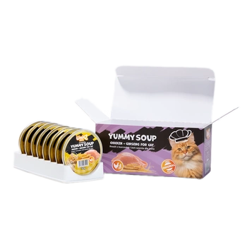 UNIQ PETS ROYAL CHICKEN VLHKÉ KRMIVO PRE MAČKY kurací vývar a ženšen 30 g x 8 ks