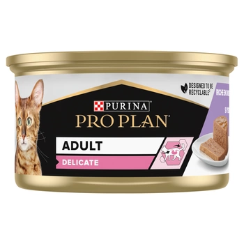 PRO PLAN Adult Delicate Mokra karma dla kota mus z indykiem 85g