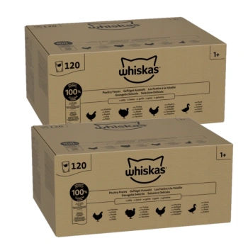 Whiskas Poultry Feast 120x85g Mokré krmivo pre dospelé mačky v želé