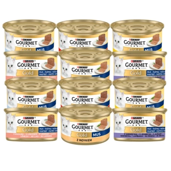 Purina Gourmet Gold Mousse Mix príchutí 72x85g