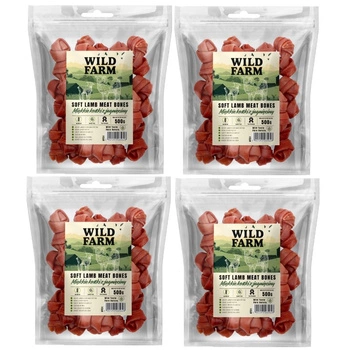 WILD FARM Mäkké jahňacie kocky 4x500g Psí maškrta