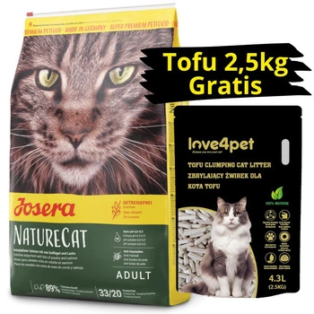 JOSERA NatureCat 10 kg + ZADARMO podstielka